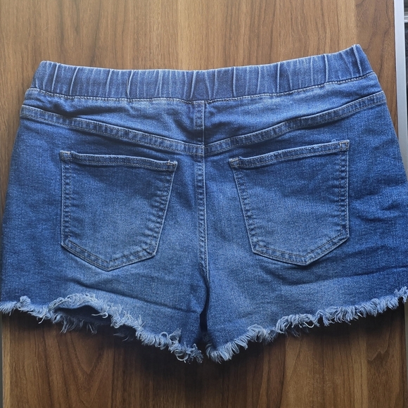 YMI Blue Denim Shorts With Drawstring Junior Size Medium - Picture 2 of 8
